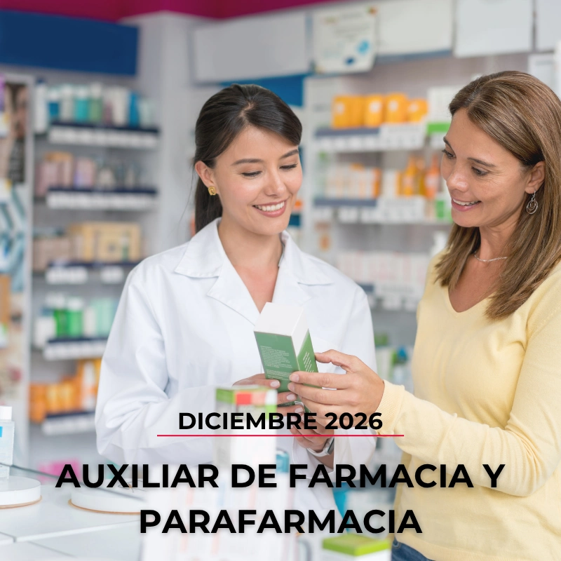 Curso Auxiliar de Farmacia y Parafarmacia Diciembre 2026